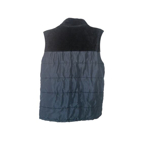 Marc Ecko Cut & Sew Black Quilted Puffer Vest Men’s Small S Zip Up Logo Pockets - Picture 3 of 16